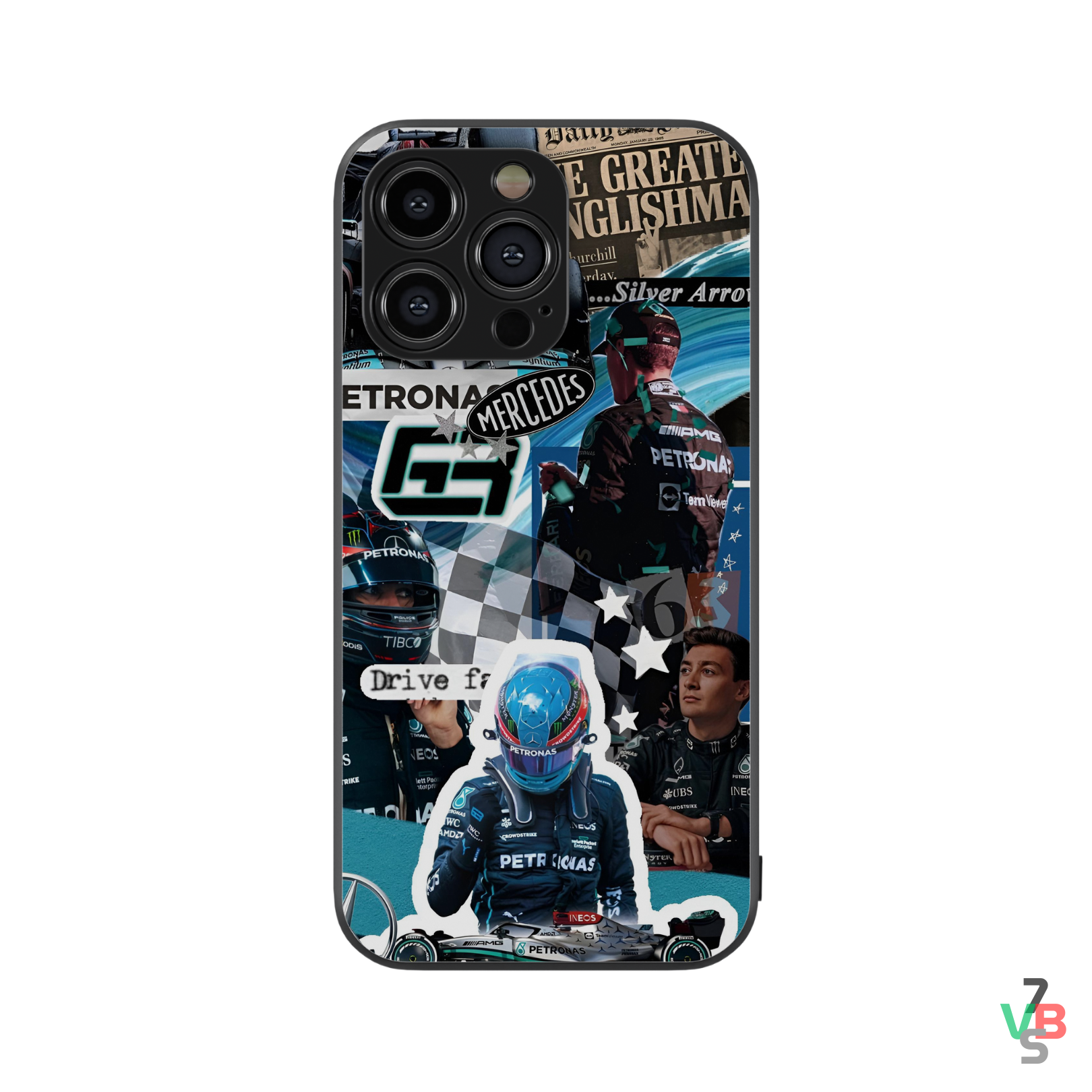Mercedes Aesthetic Formula 1 Glass Phone Case