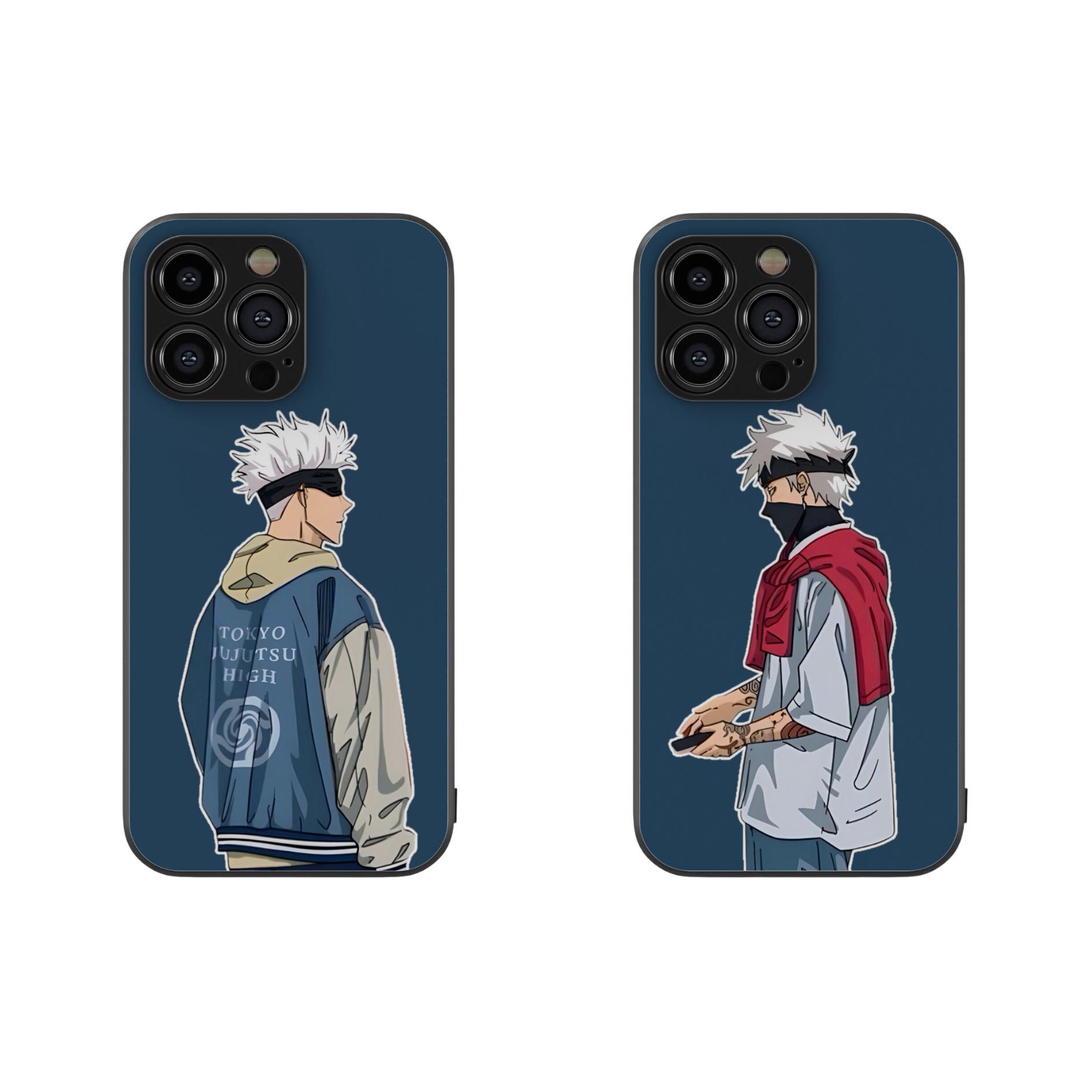 Gojo and Kakashi Matching Phone Case