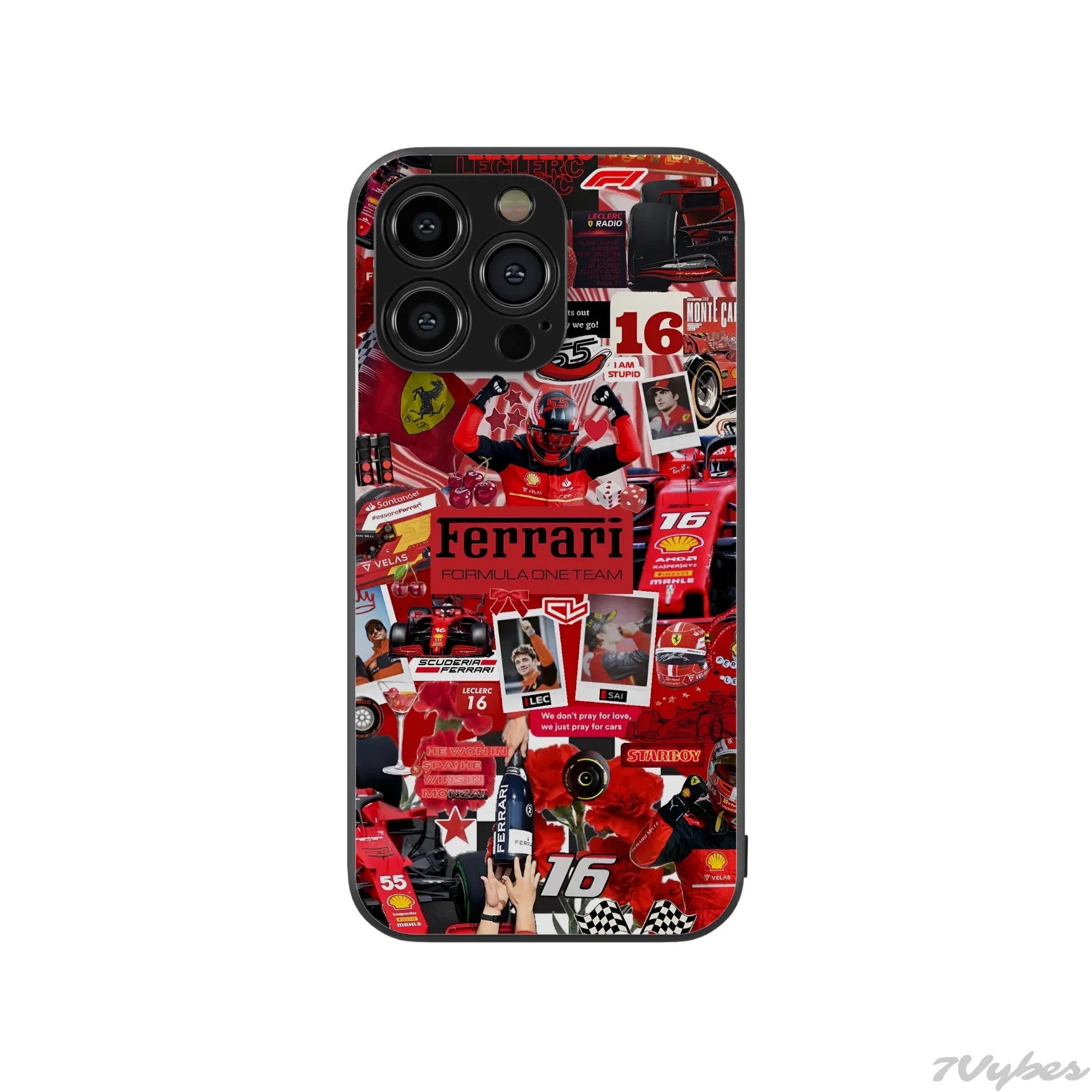 Ferrari X VBS 1 Glass Phone Case - Seven Vybes