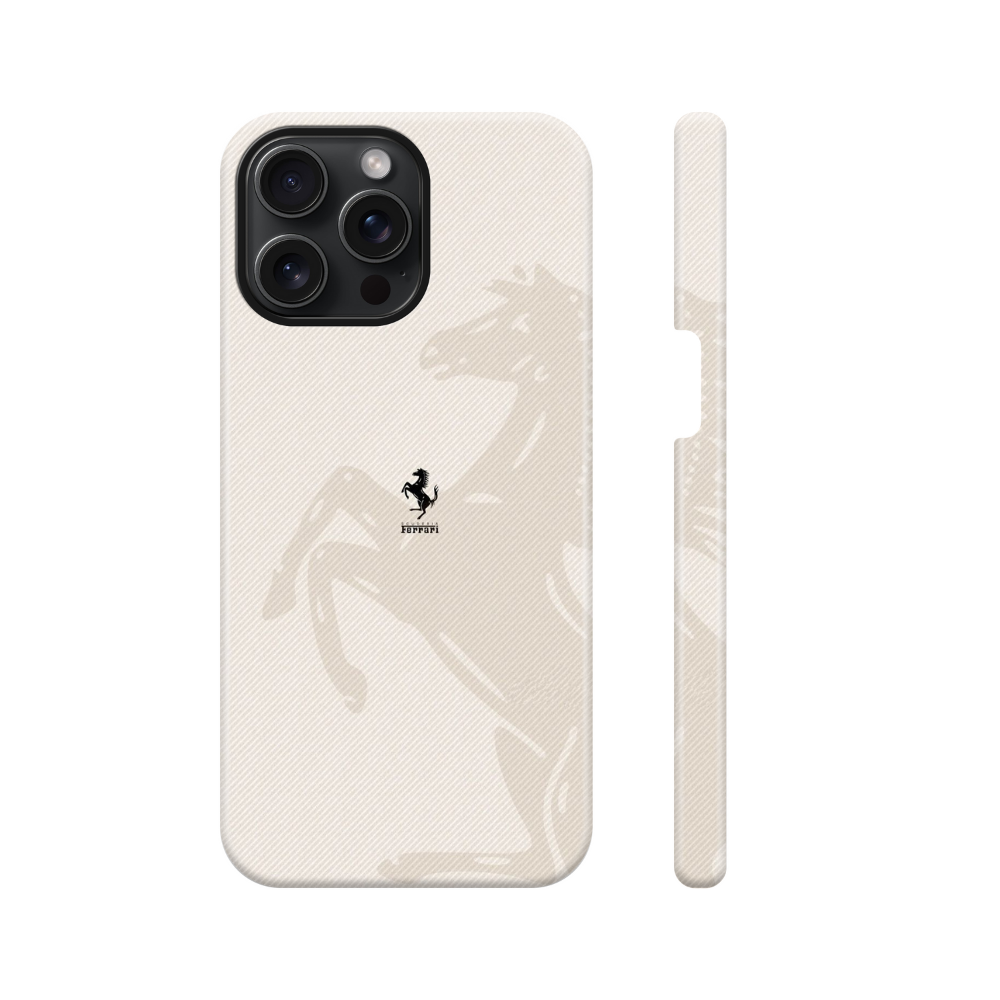 Red/Beige Retro Ferrari Phone Case
