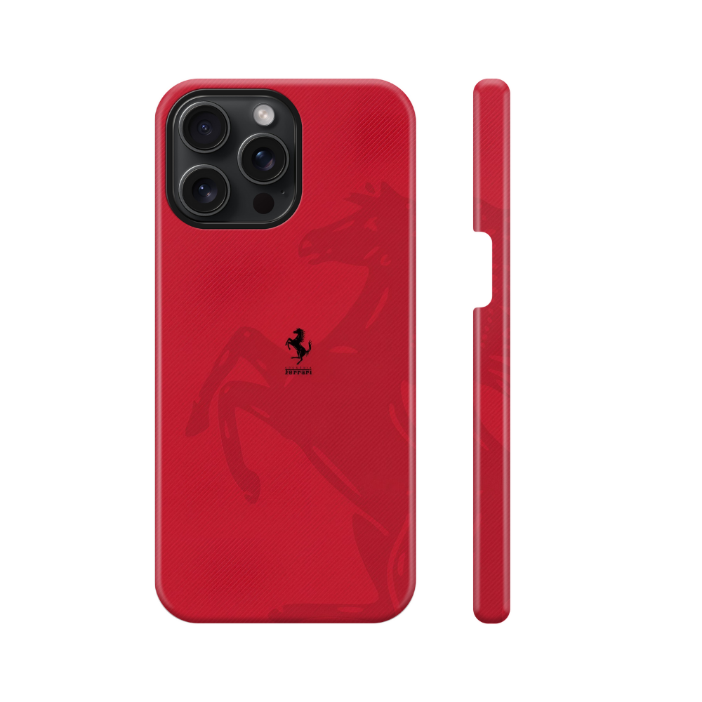 Red/Beige Retro Ferrari Phone Case