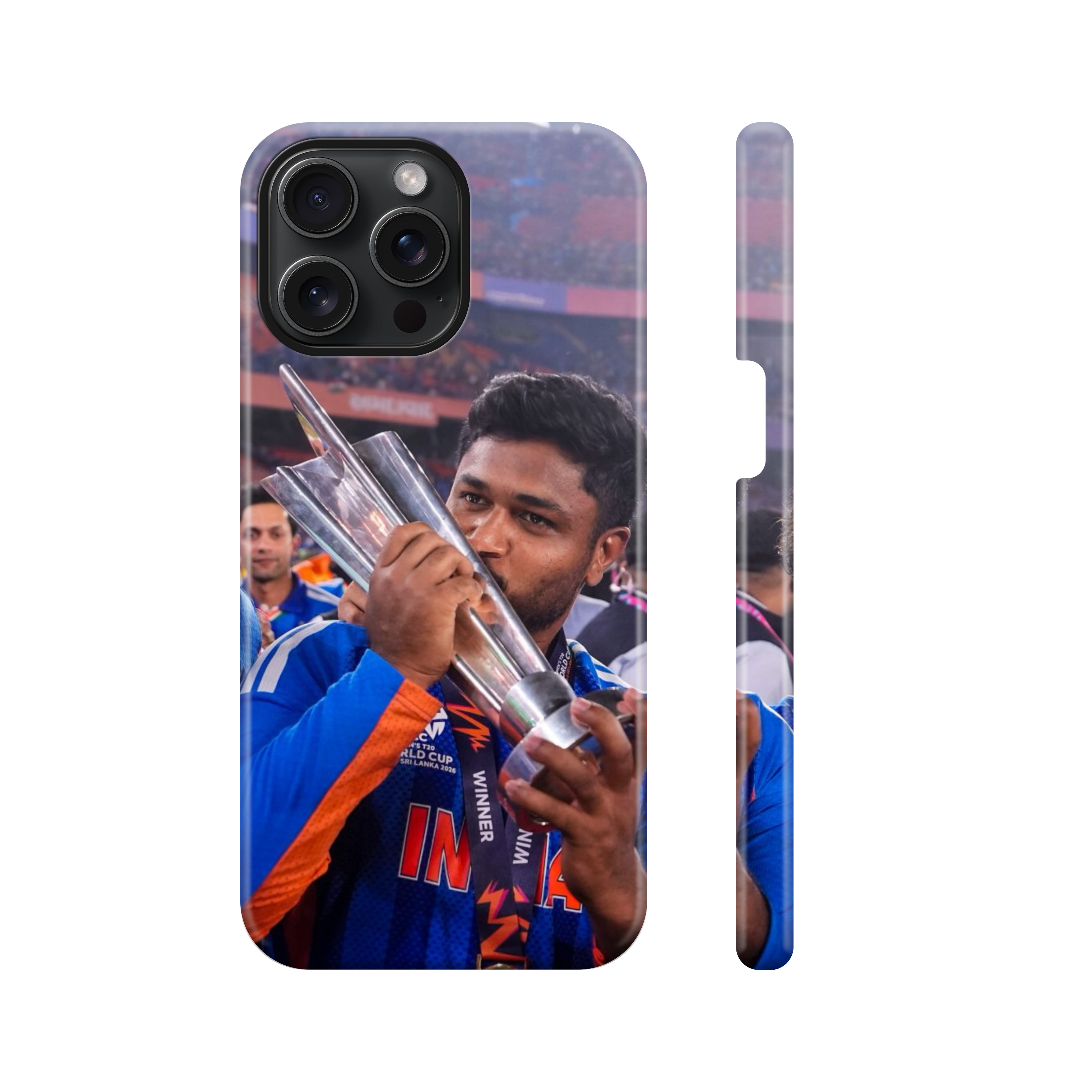 Sanju Samson with T20 Trophy Phone Case