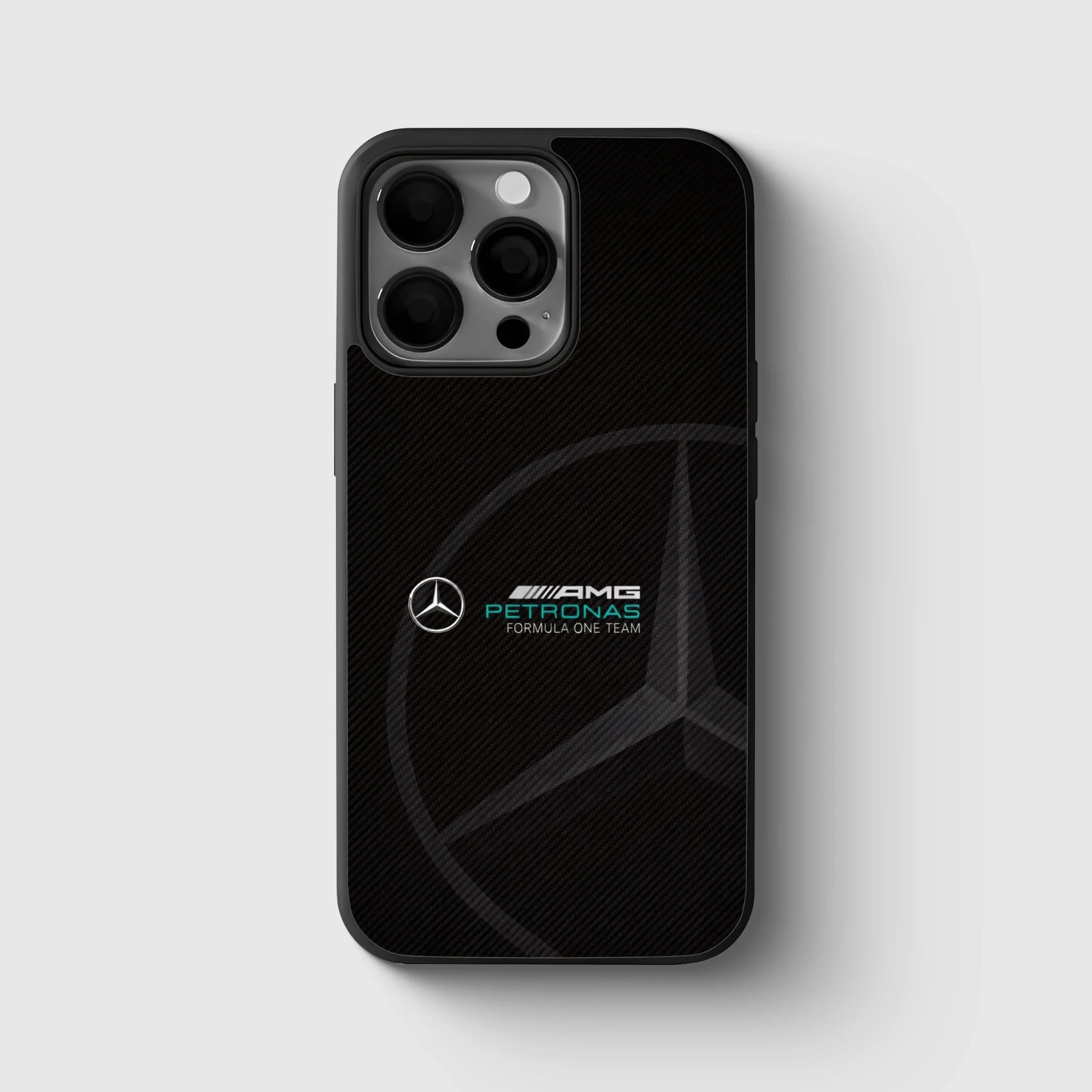 Mercedes Retro Black Glass Phone Case - Seven Vybes