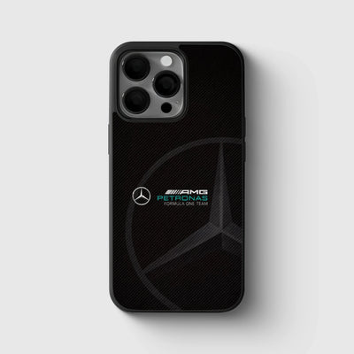 Mercedes Retro Black Glass Phone Case